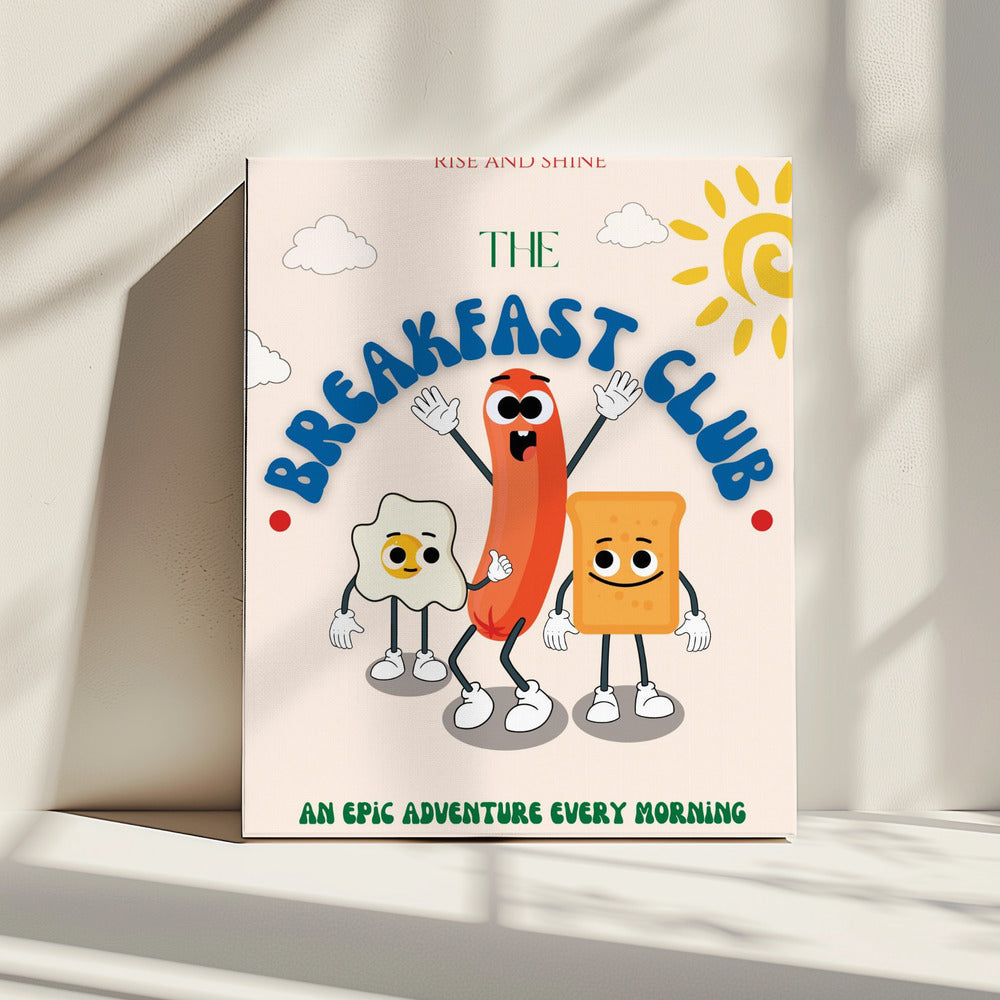 Cartoon met ontbijtthema | Canvas