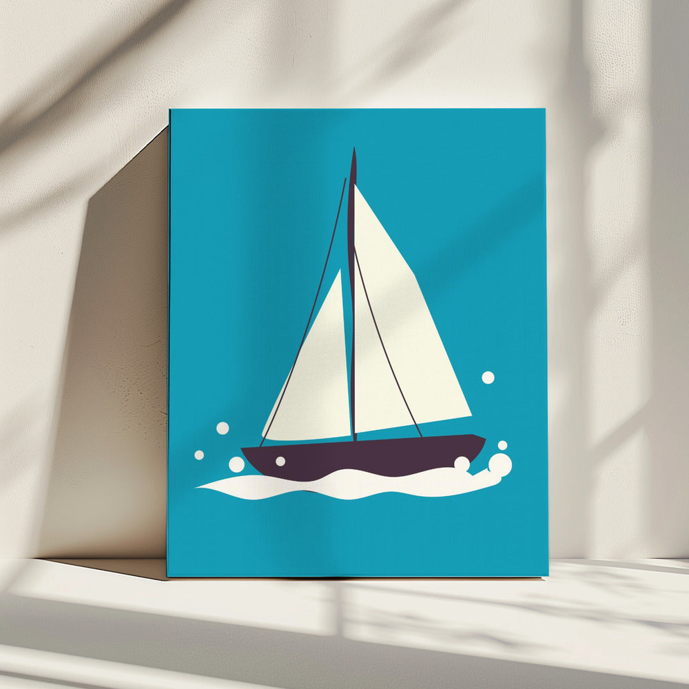 Zeilboot op zee | Canvas