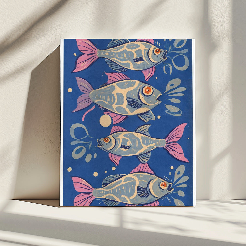 Levendige Aquatische Dans | Canvas