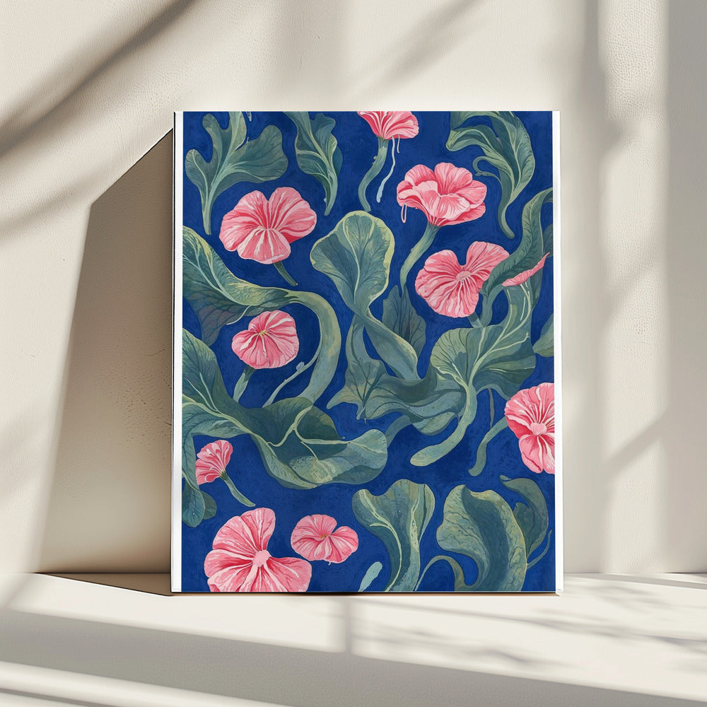 Bloemblaadjes en wervelingen | Canvas