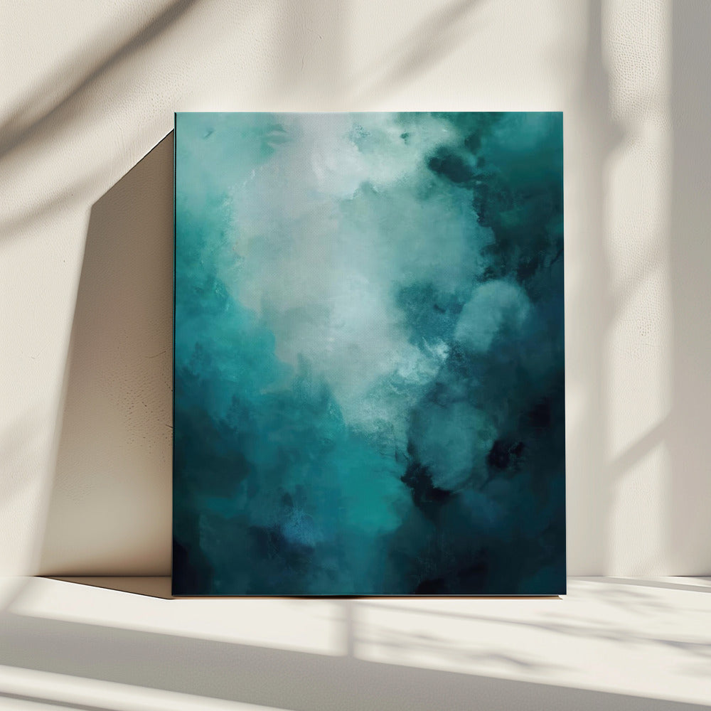 Mistige Teal Abyss | Canvas