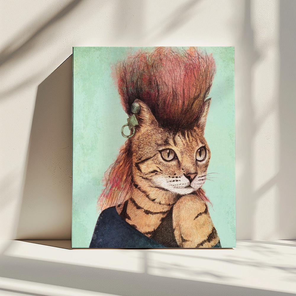 Stijlvolle Tabby Kat | Canvas