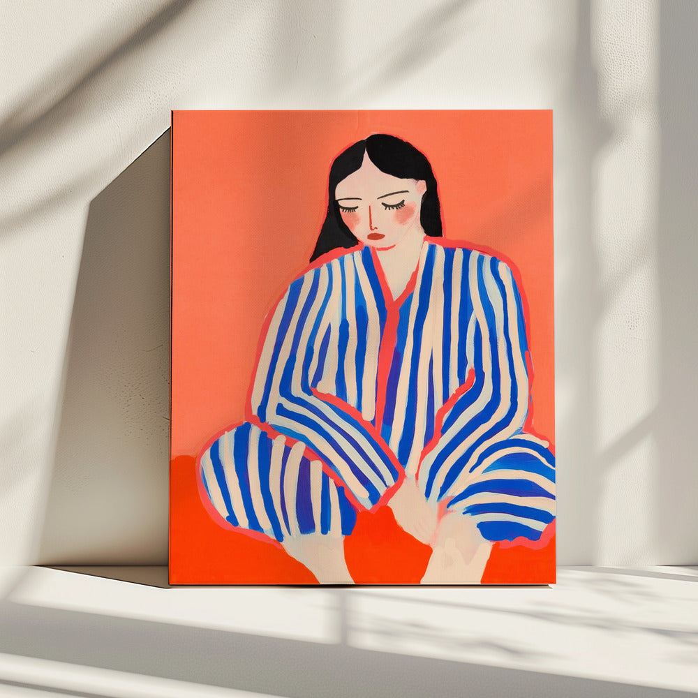 Gestreepte reflectie | Canvas