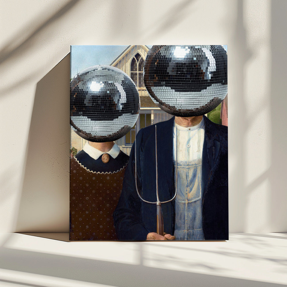Amerikaanse Gothic met Disco | Canvas