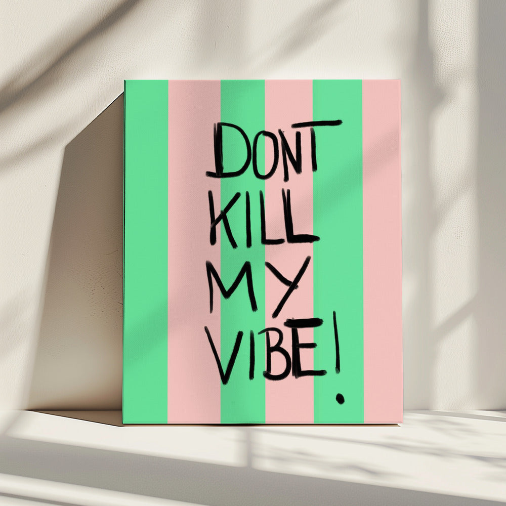 Levendige strepen boodschap | Canvas