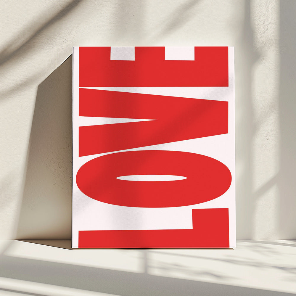Vetgedrukte rode boodschap | Canvas