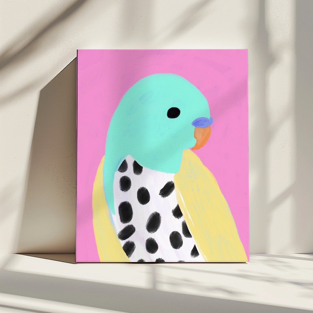 Parkiet met stippen | Canvas