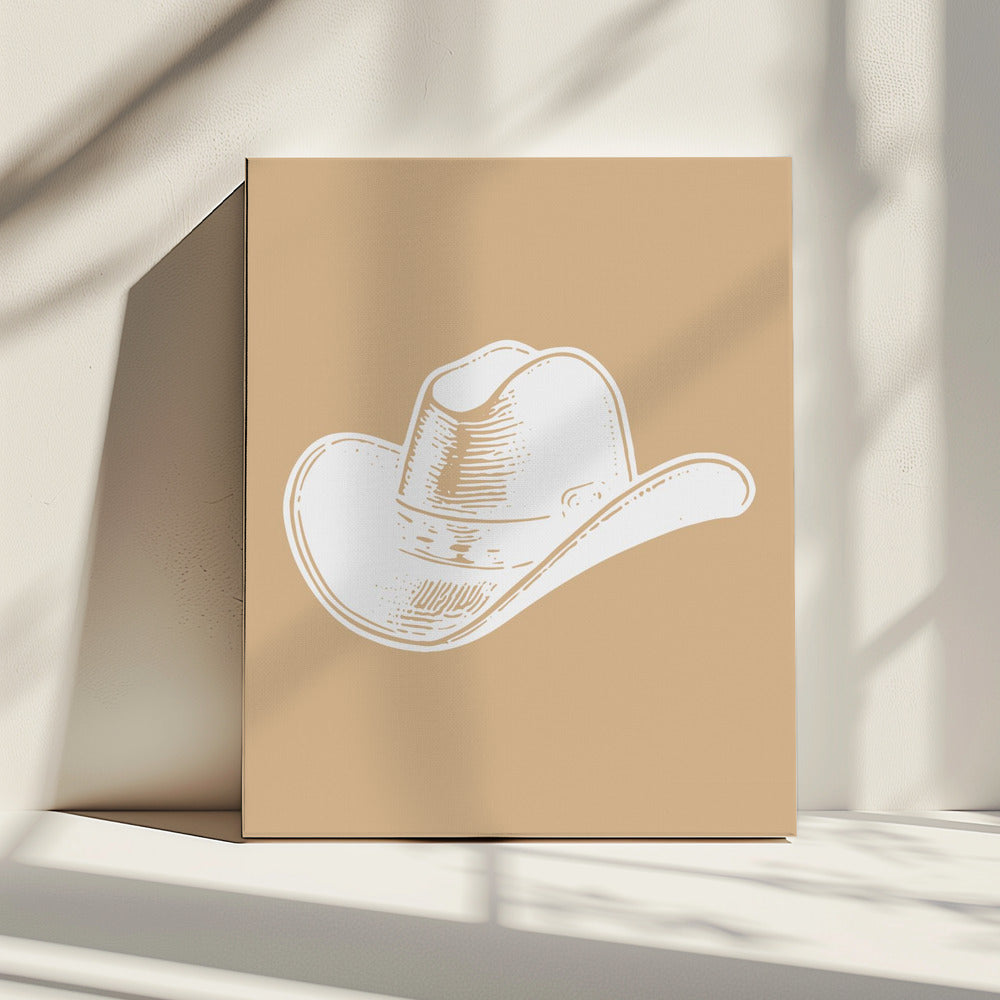 Neutrale cowboyhoed | Canvas