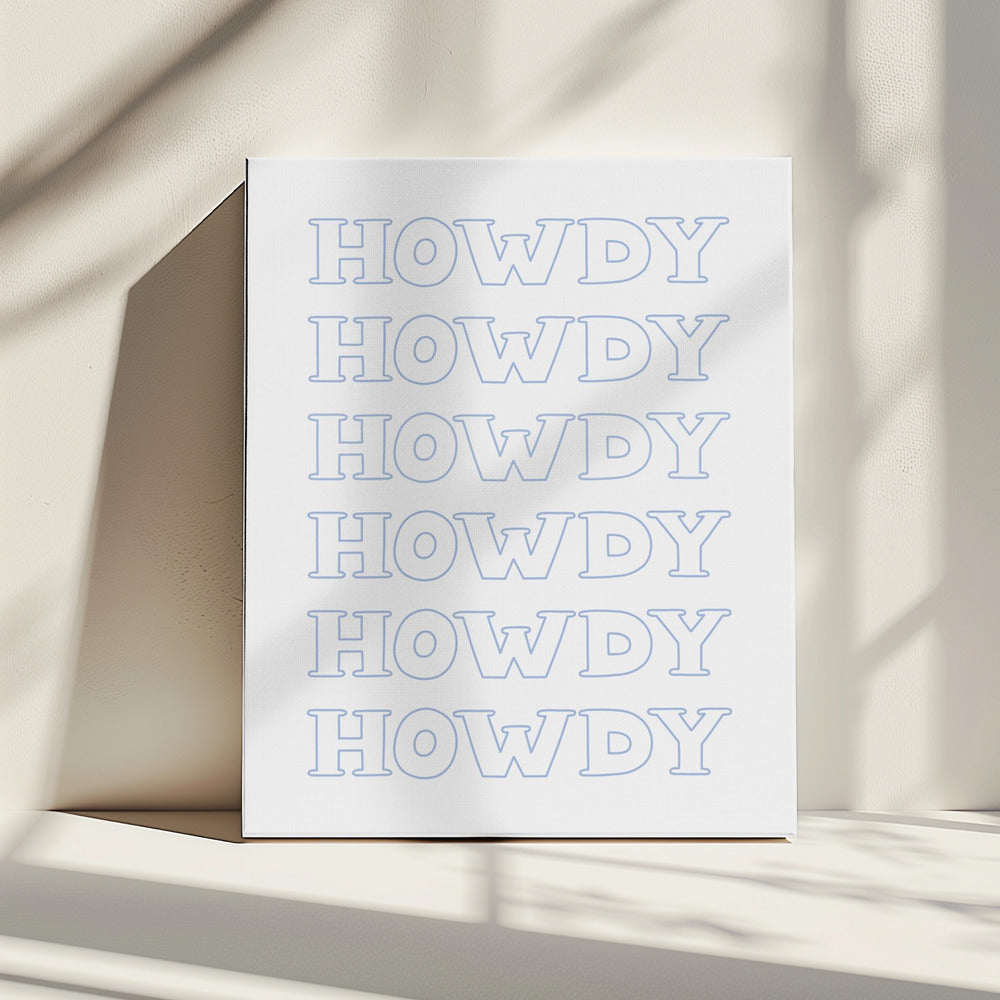 Blauw Howdy | Canvas