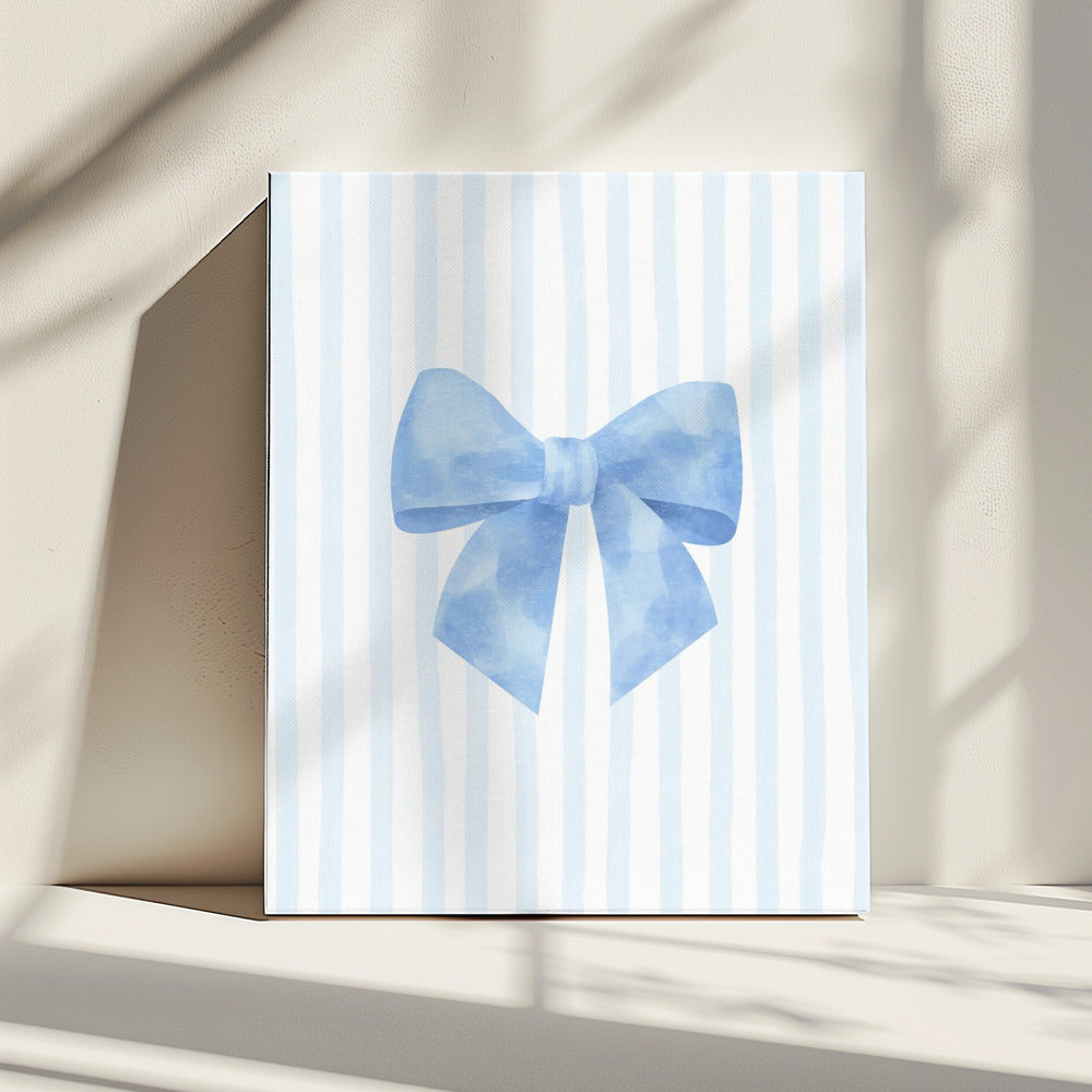 Elegantie met blauw lint | Canvas