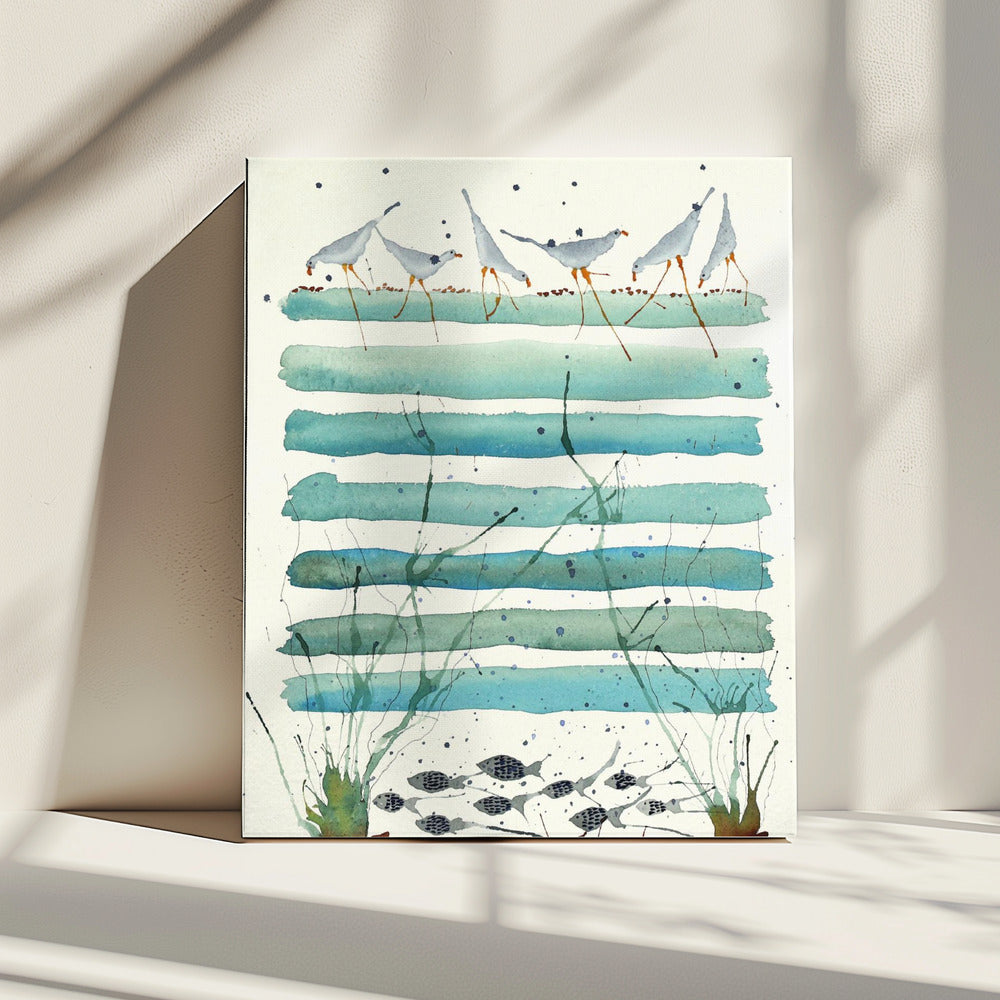 Serene kustscène | Canvas