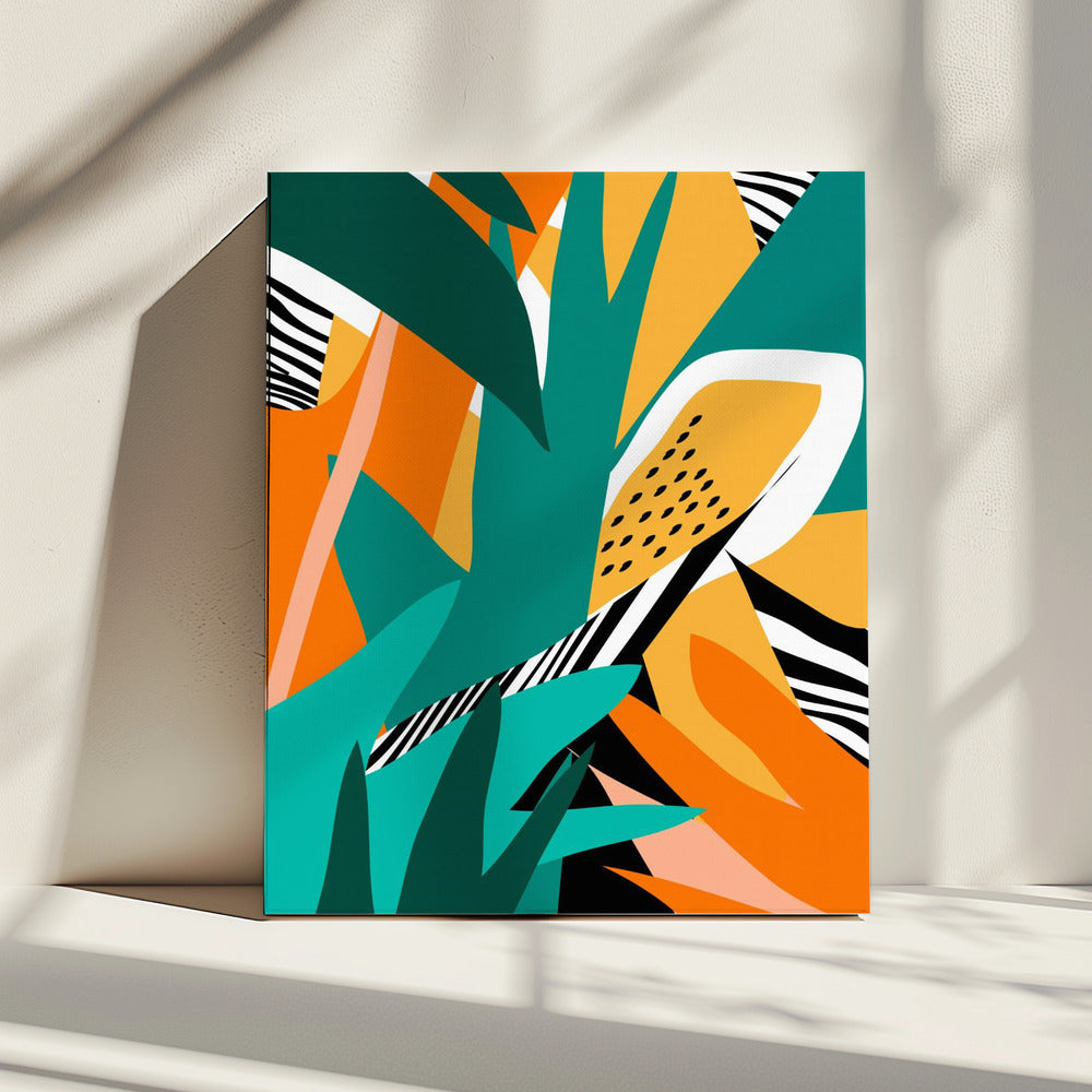 Jungle Abstracte Vorm | Canvas