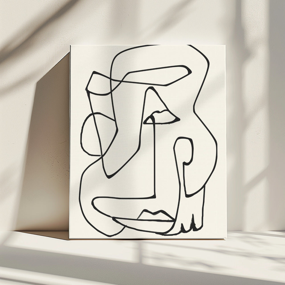 Abstracte lijnkunst | Canvas