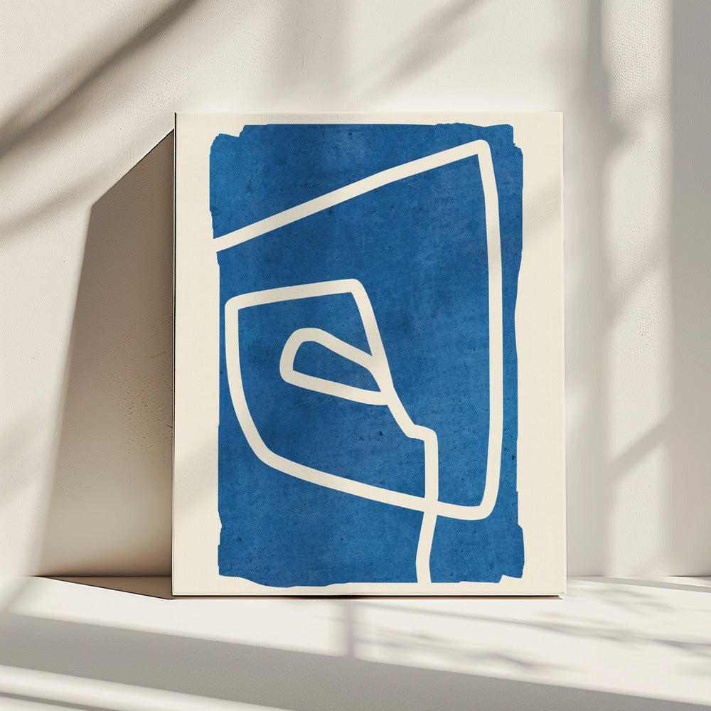 Blauwe Spiraaldans | Canvas