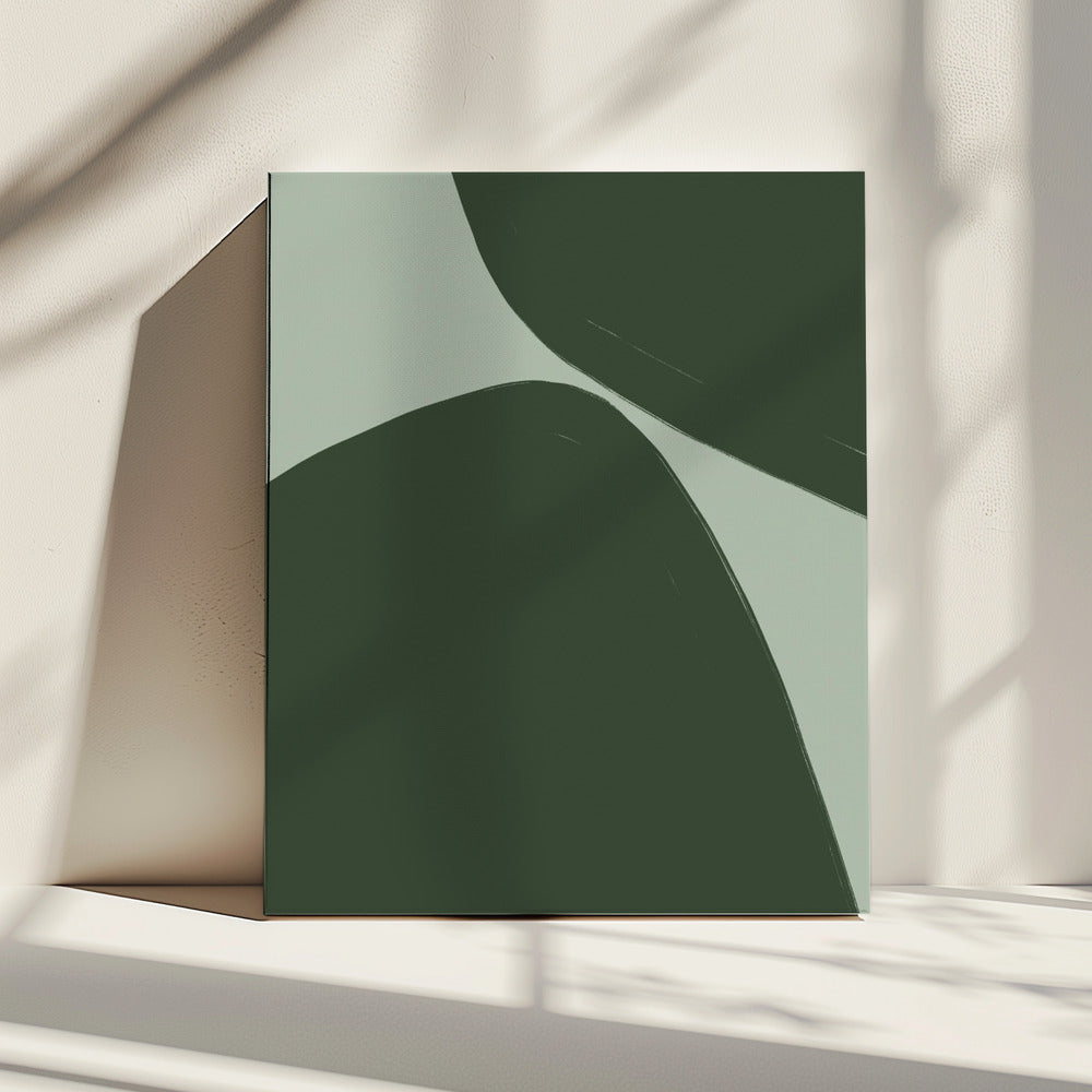 Gedurfde groene rondingen | Canvas