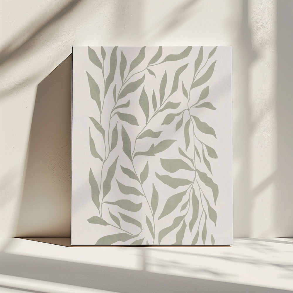 Olijfgroene bladeren | Canvas