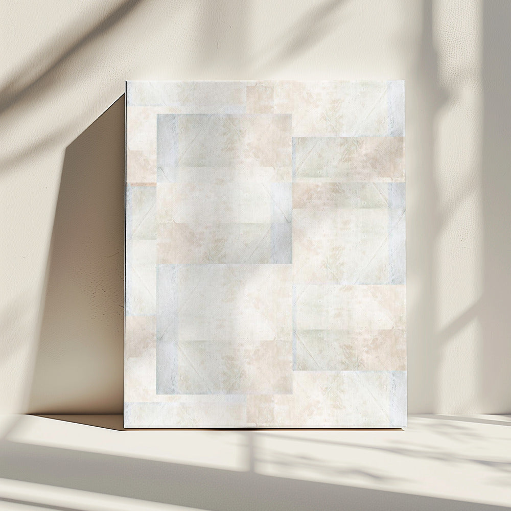 Zacht abstract geometrisch patroon | Canvas