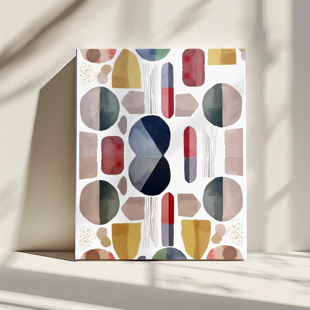 Abstracte geometrische vormen | Canvas