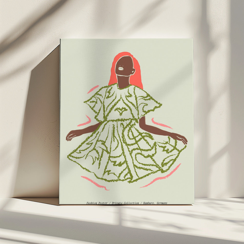 Elegantie in Groen | Canvas