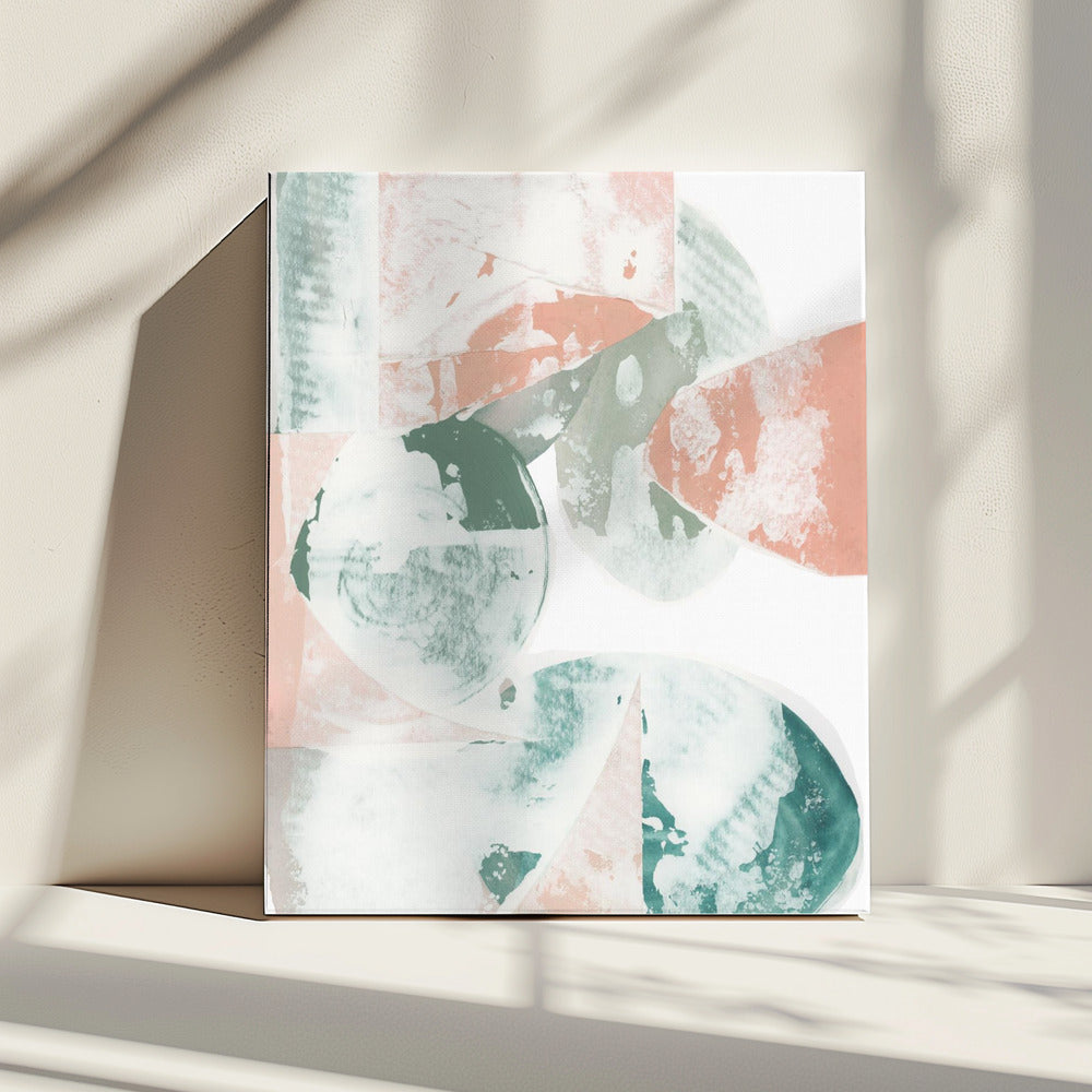 Pasteltinten met organische vormen | Canvas