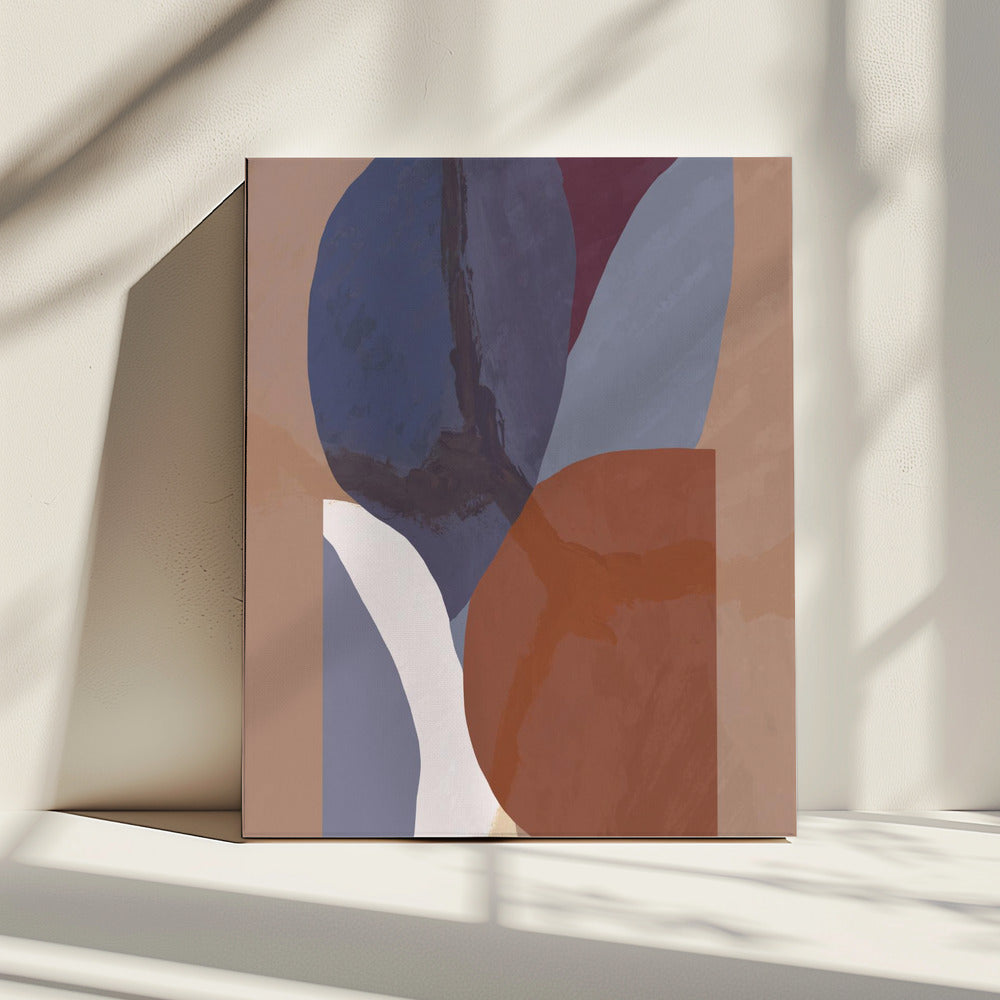 Geometrische vormen in gedempte kleurrijke tinten | Canvas
