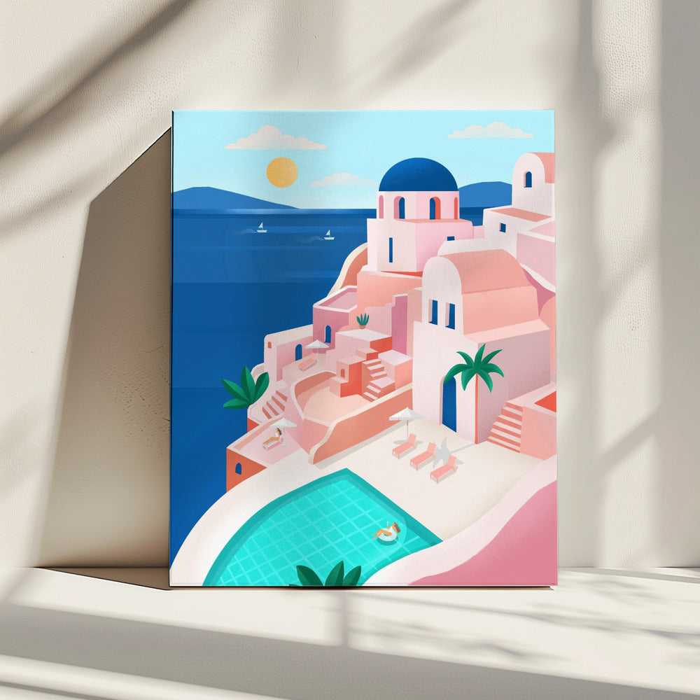 Rustig mediterraan kustlandschap | Canvas