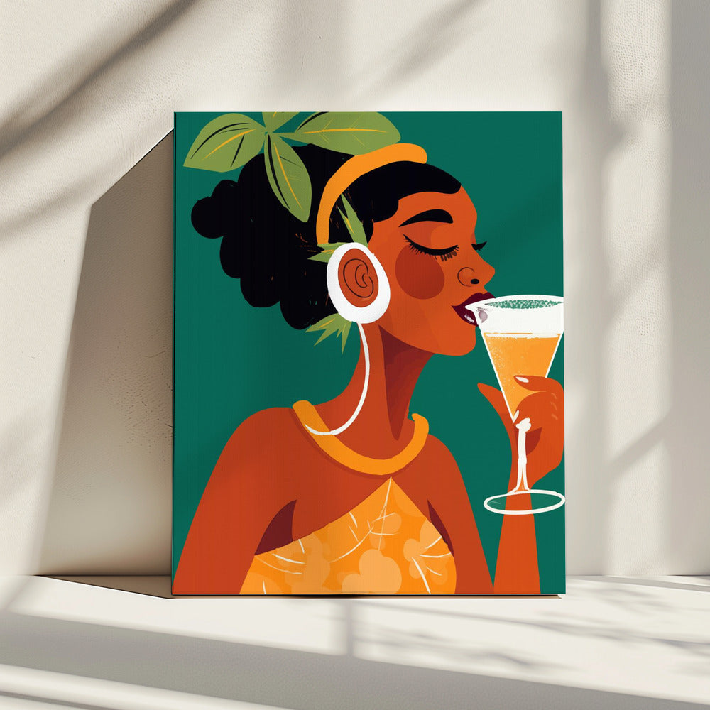 Drink in de tropen | Canvas