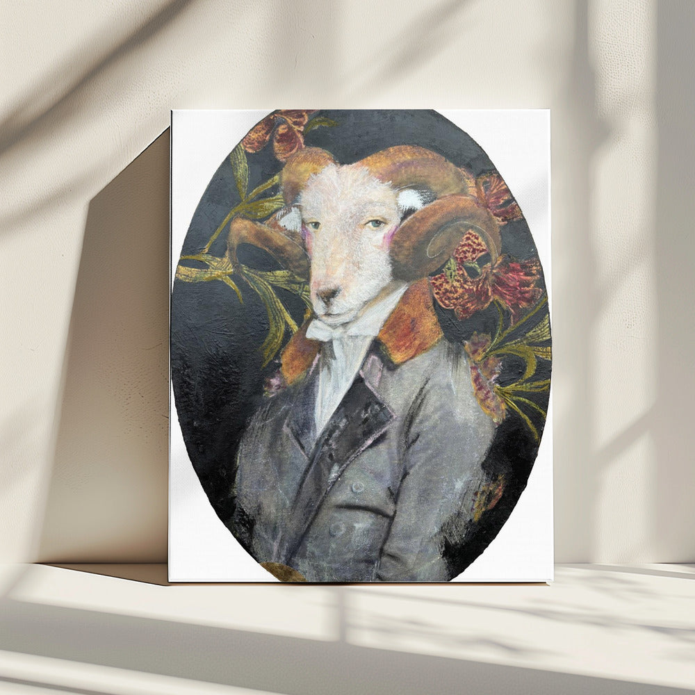 Portret van een koninklijke ram | Canvas