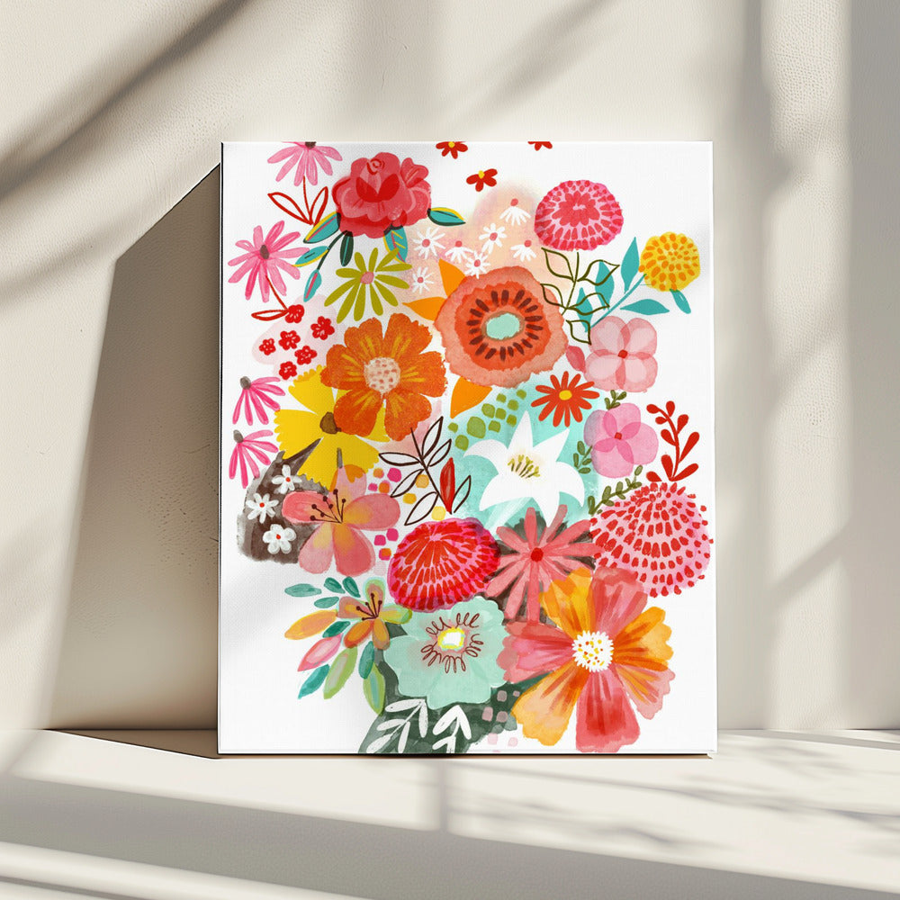 Zomertuin in volle bloei | Canvas