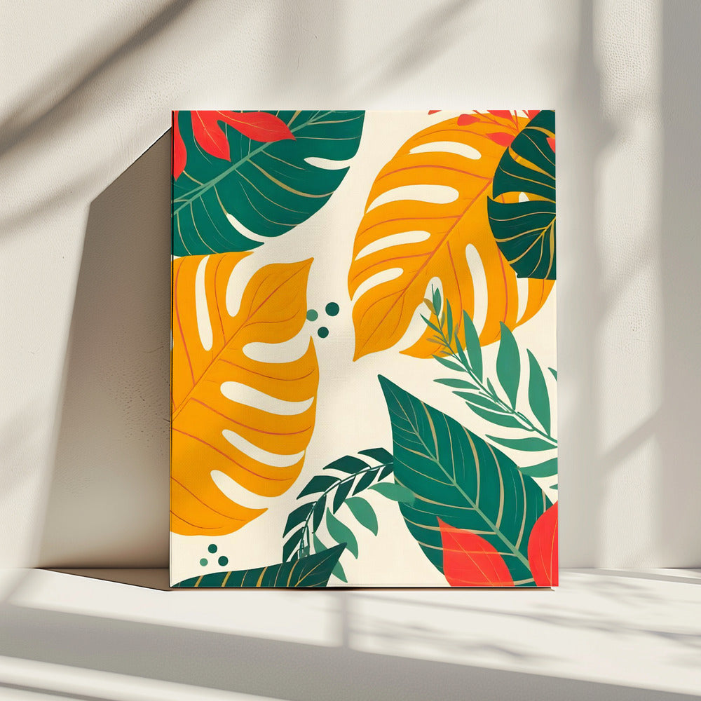 Gouden Tropen Vibes | Canvas