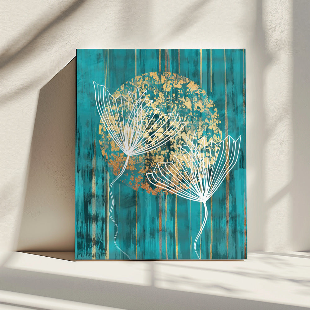 Abstracte botanische kunstprint | Canvas