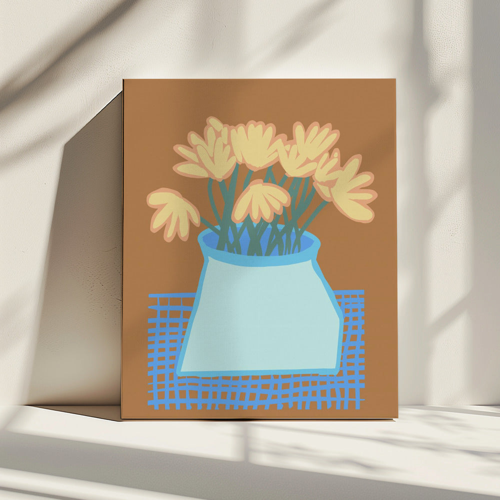 Madeliefjes in vaas | Canvas