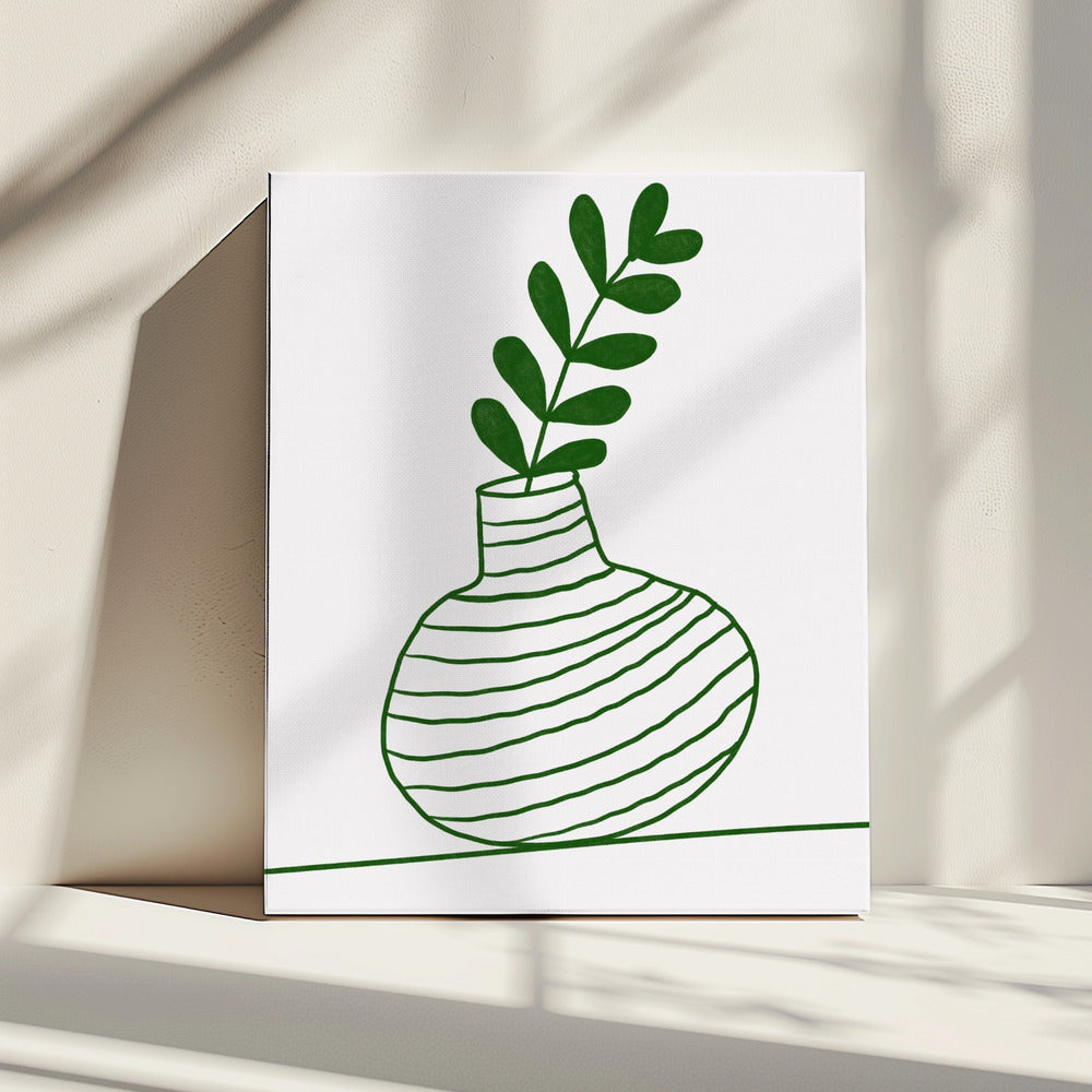 Groene vaaslijnen | Canvas