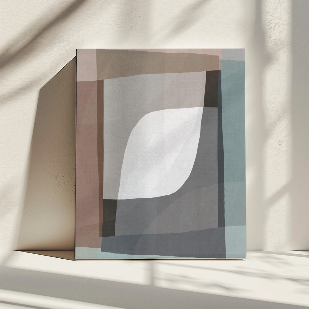 Geometrische vormen en gedempte aardtinten | Canvas