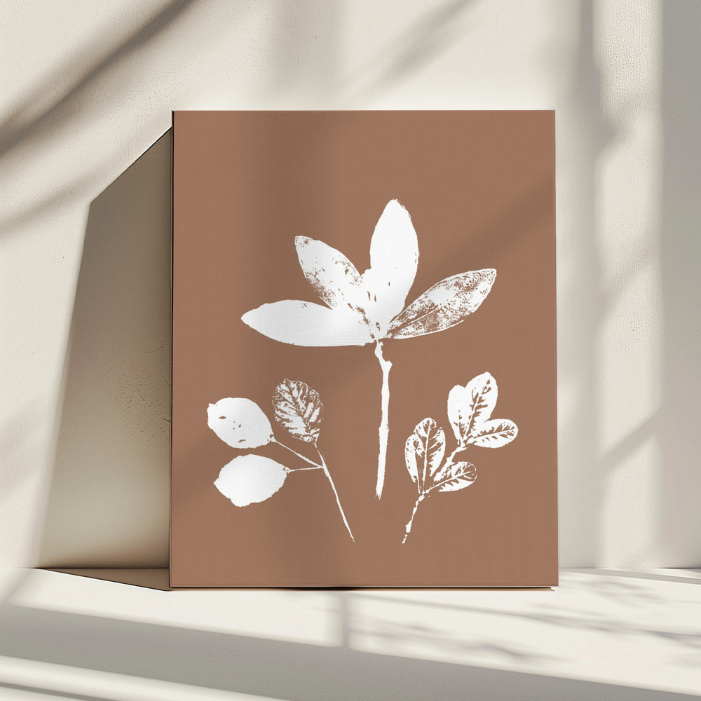Bladeren in contrast | Canvas