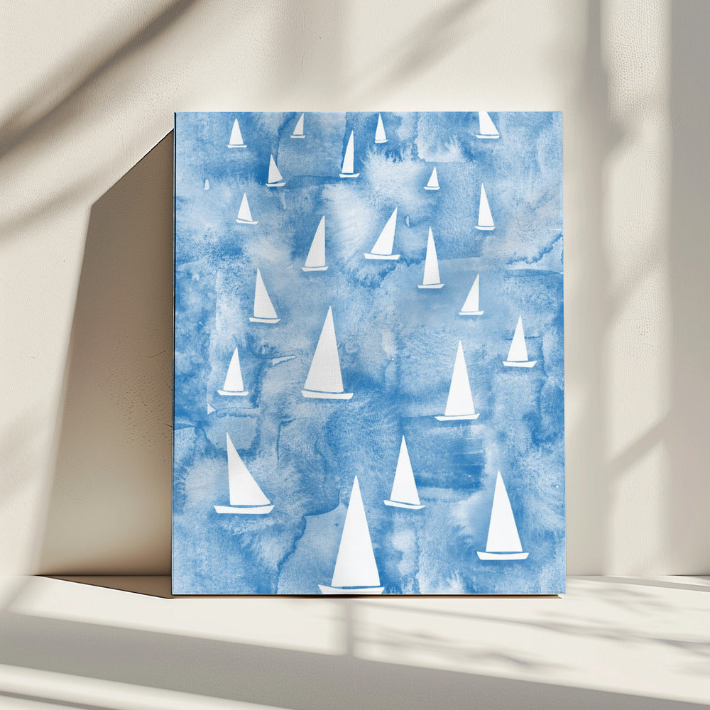 Witte zeilboten | Canvas