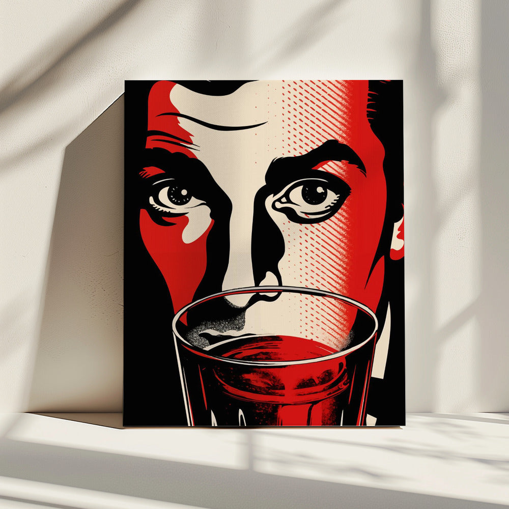 Een man met intense ogen | Canvas
