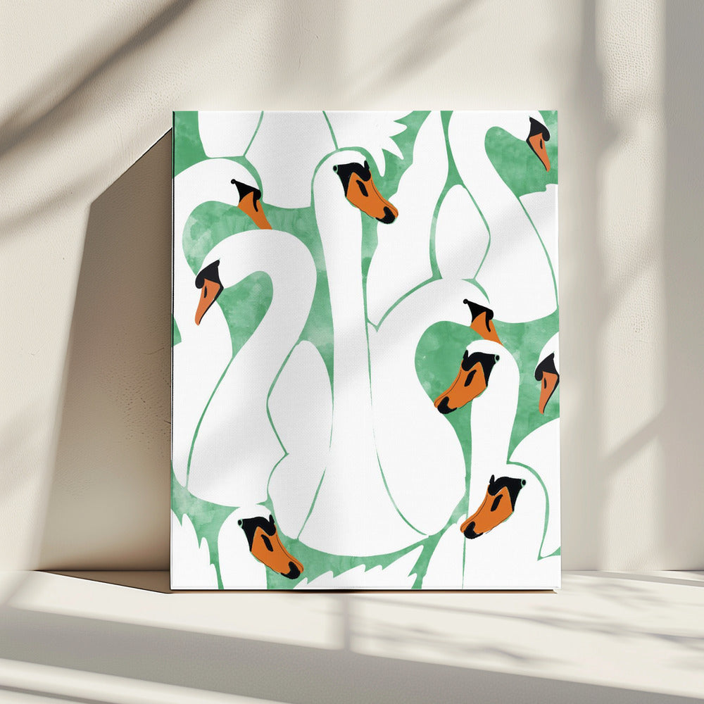 Sierlijke zwanen | Canvas
