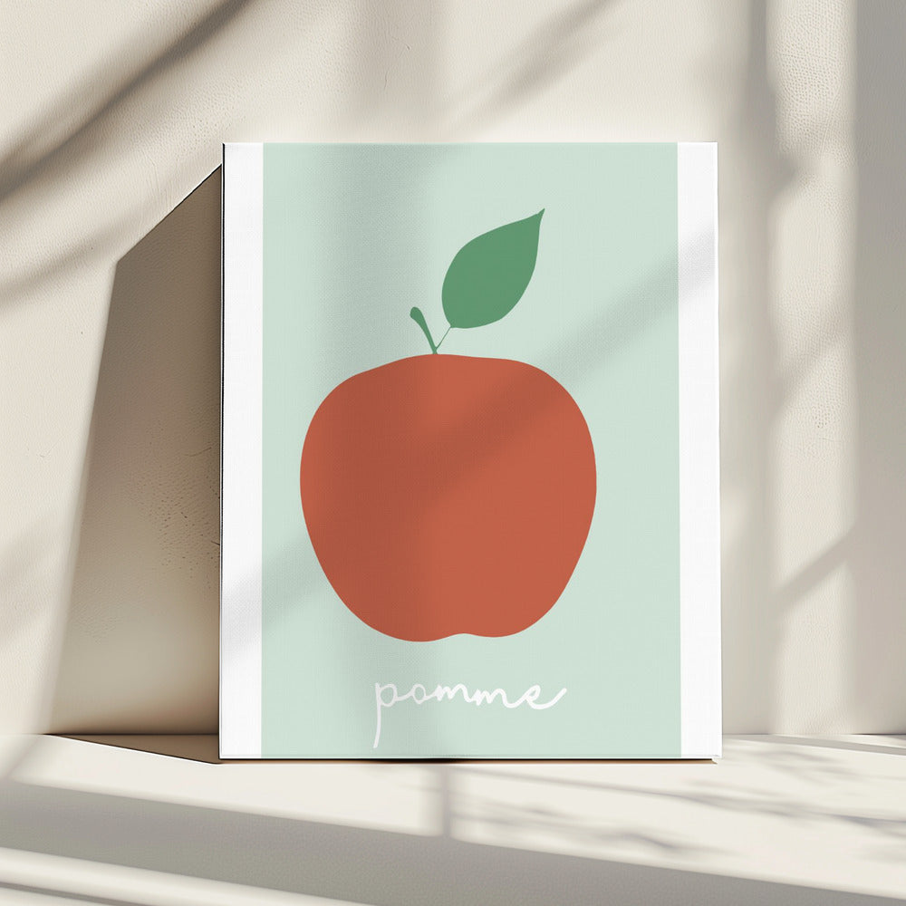 La Pomme (gedempt rood) | Canvas