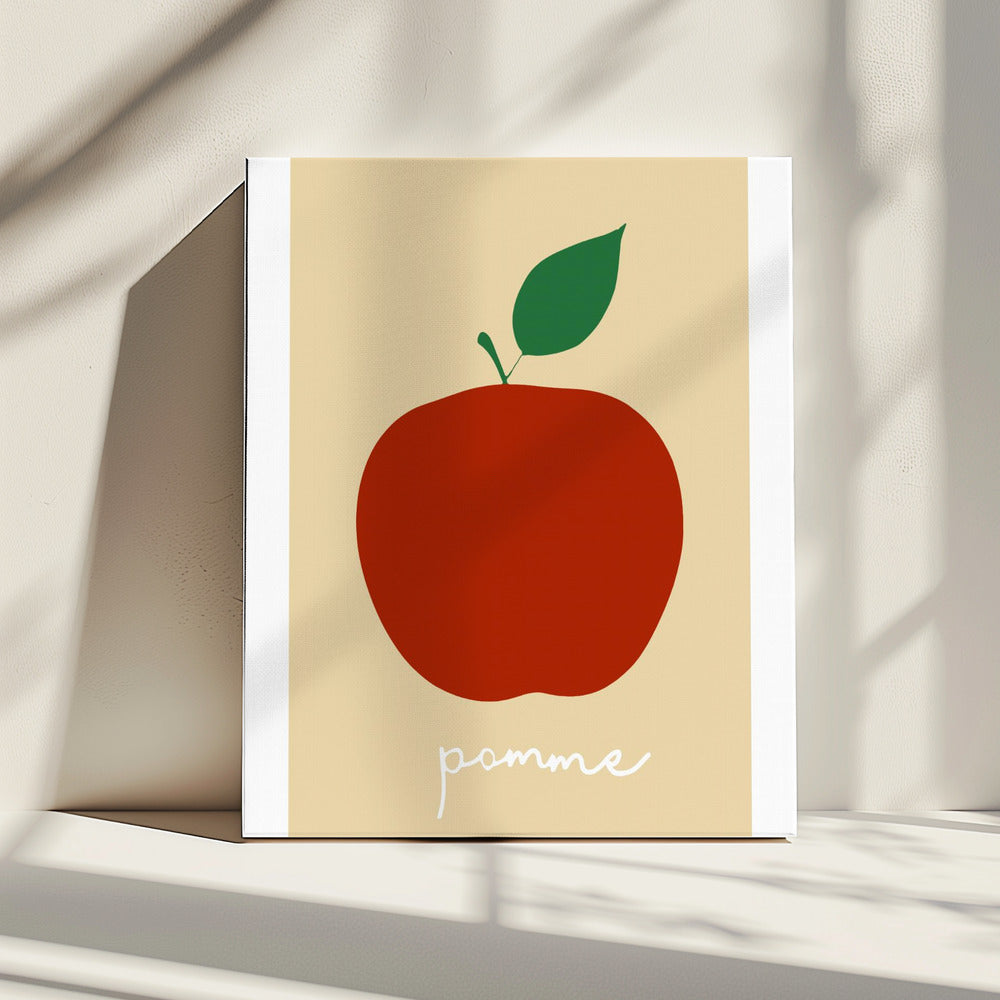 La Pomme (helderrood) | Canvas