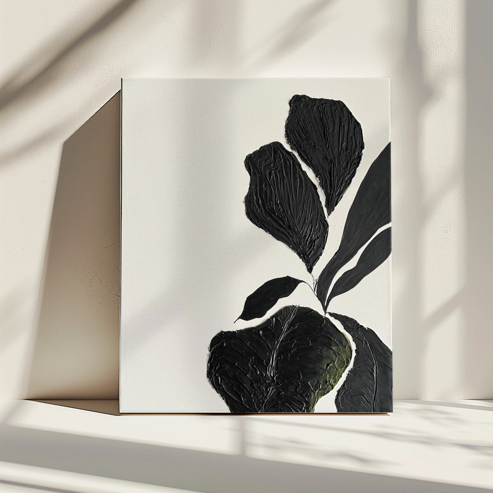 Gestructureerde blad elegantie | Canvas