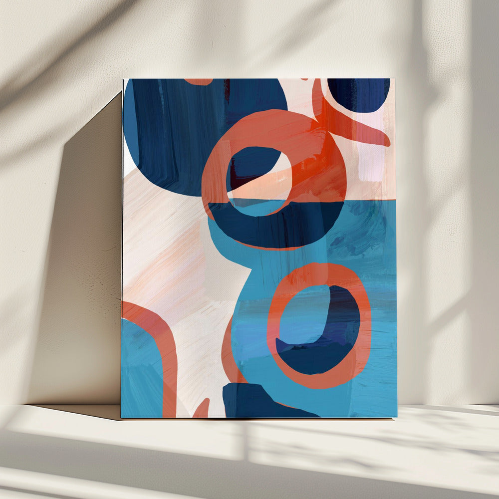 Geometrische vormen en levendige kleuren | Canvas