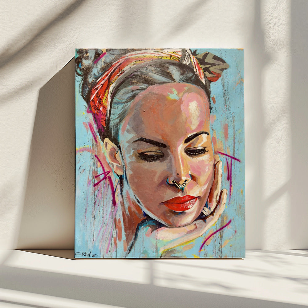 Stijlvolle vrouw | Canvas