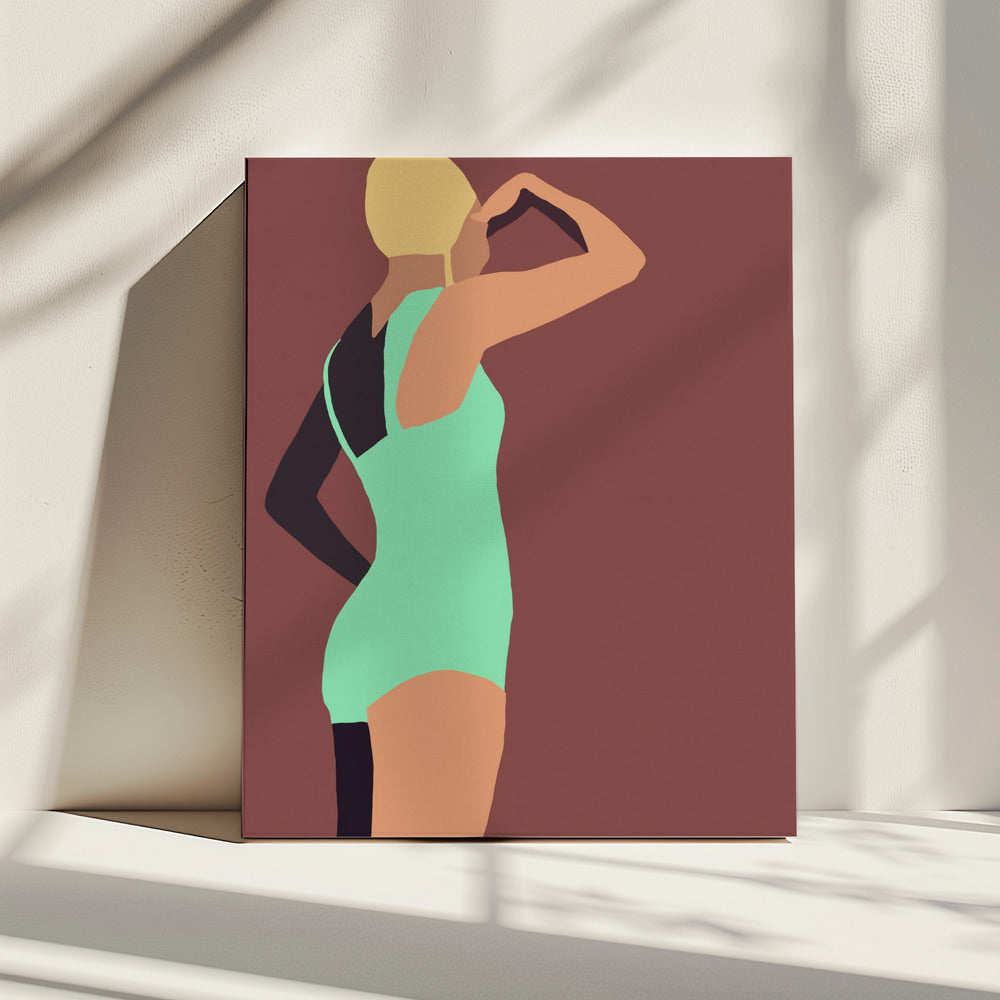 Vintage zwemmerposter | Canvas