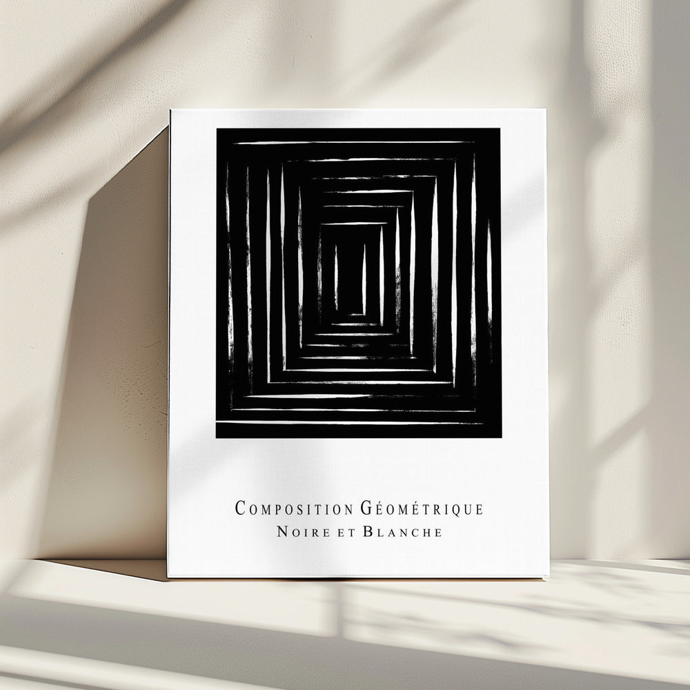 Compositie Géométrique Noire et Blanche | Canvas