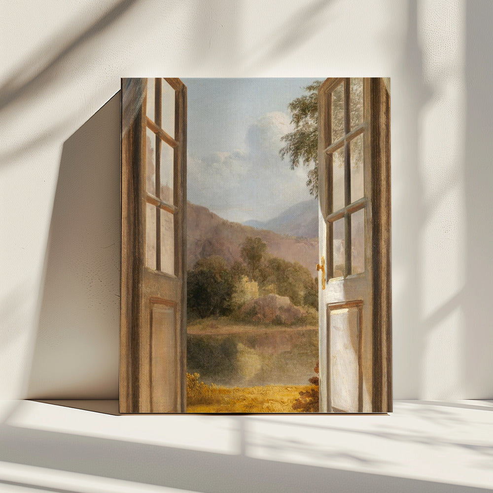 Het uitzicht op de bergen | Canvas