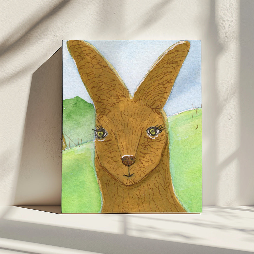 Kangoeroe Wallaby Gezicht Kinderkamer | Canvas