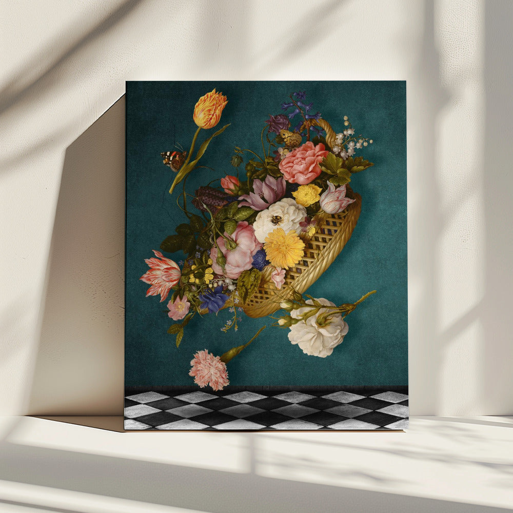 Drijvende bloemenmand | Canvas