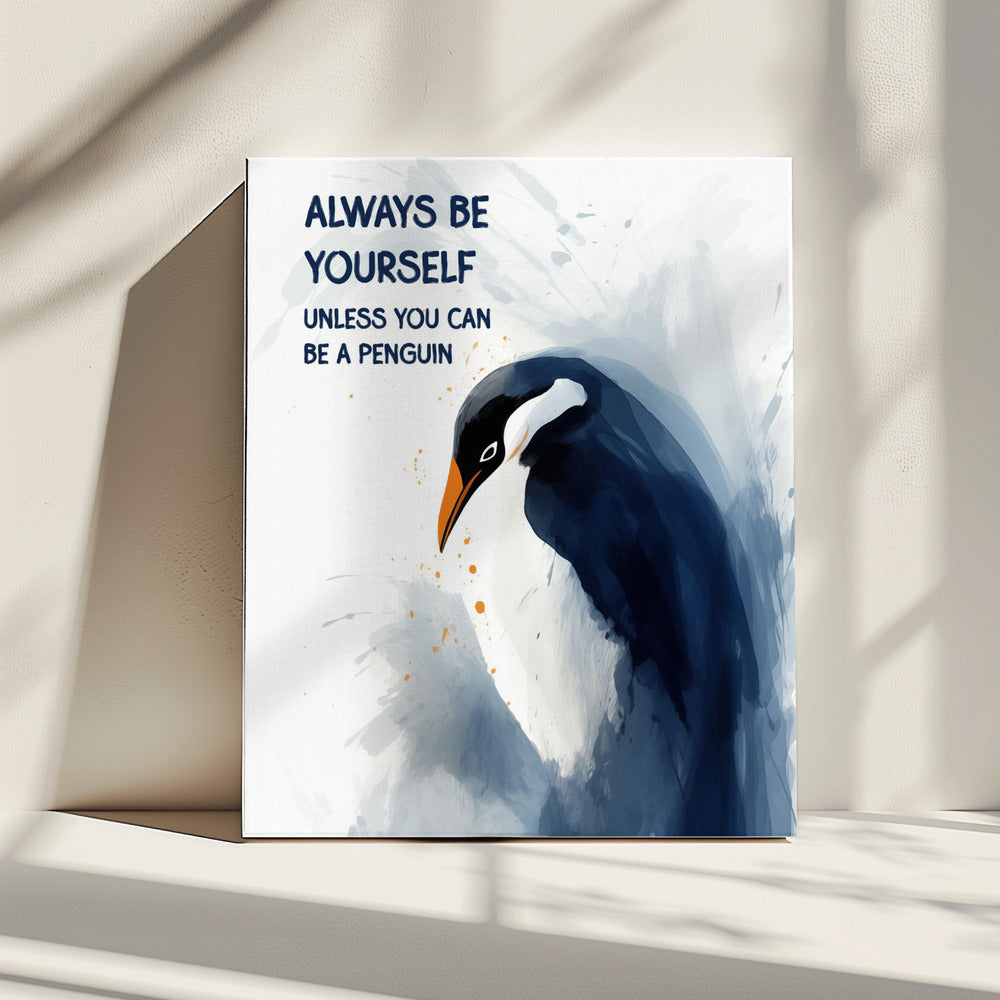 Wees een pinguïn | Canvas