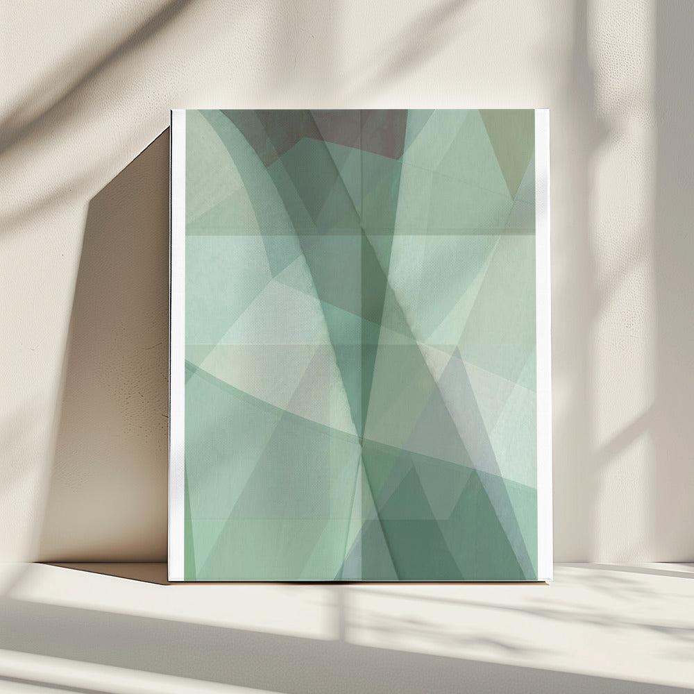 Groene facetten | Canvas